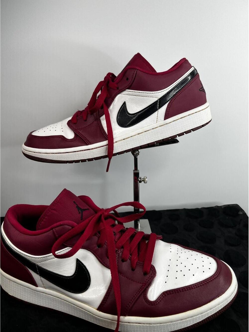 Nike Air Jordan 1 Low Gym Red White Black Mens Size 12 Sneakers 553558-604